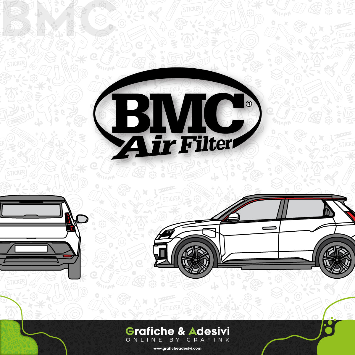 Adesivo Portiera Cofano o Baule - BMC Air Filter