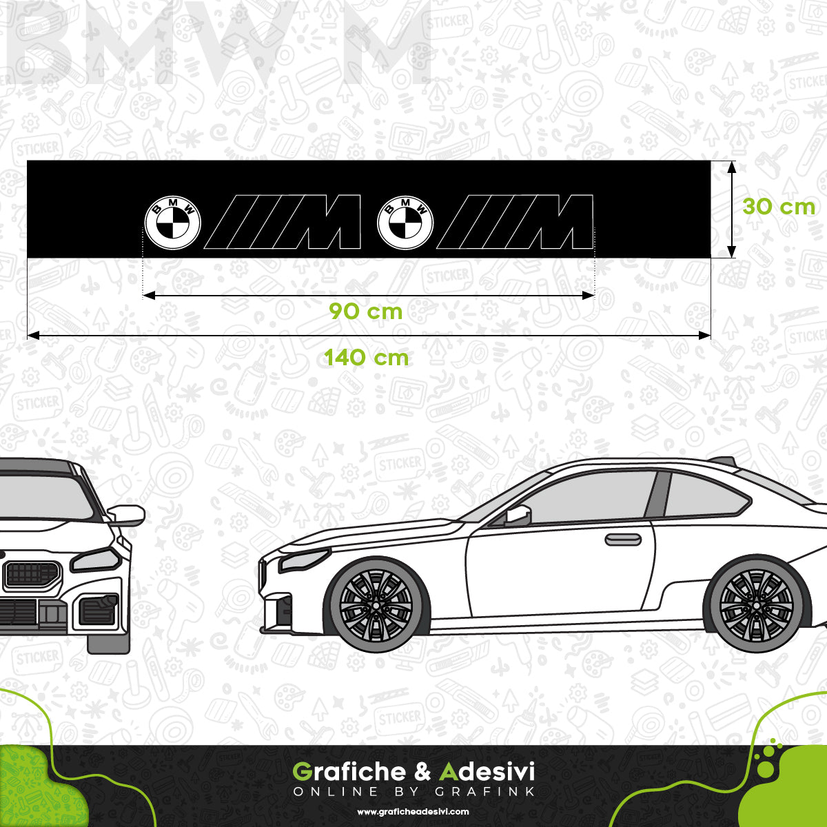 Fascia Adesiva Striscia Parasole - BMW M Sport