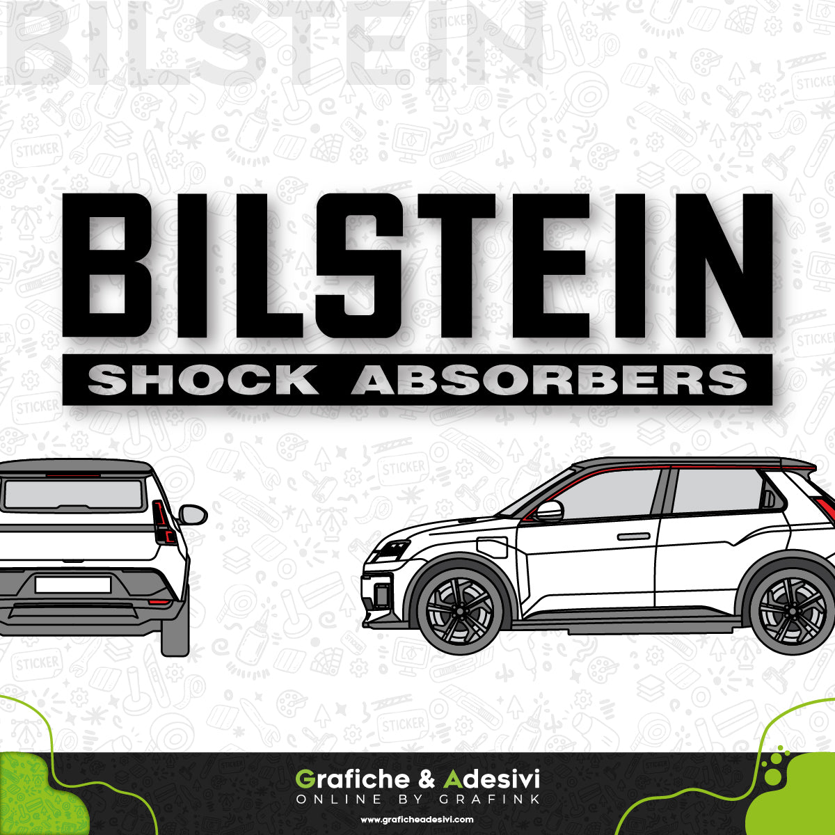Adesivo Portiera Cofano o Baule - Bilstein Shock Absorbers