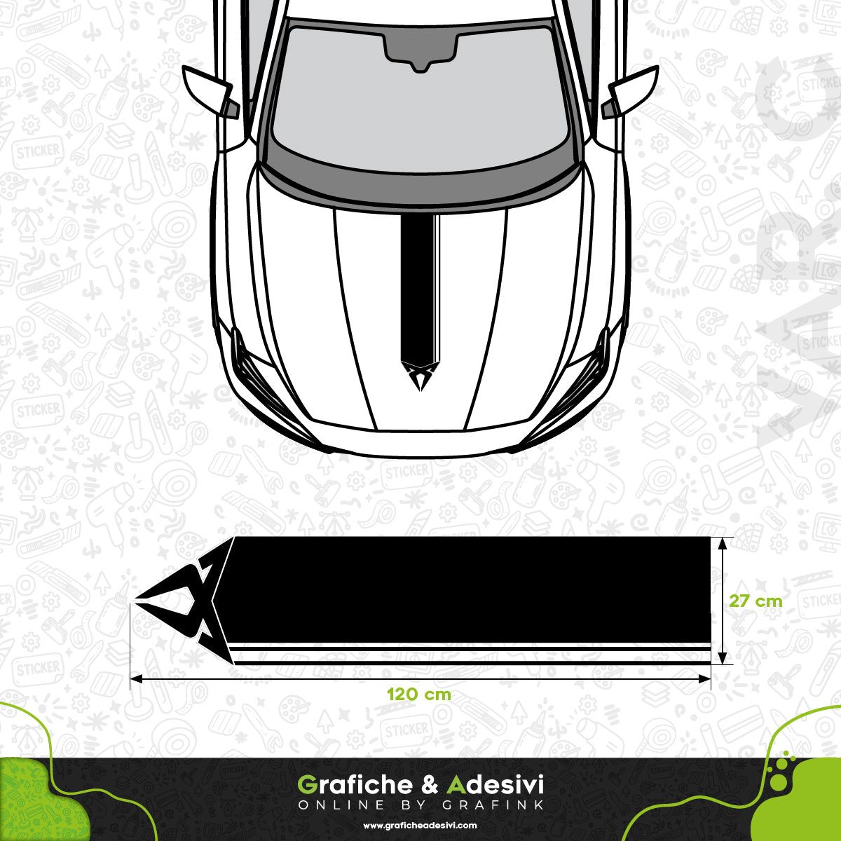 Cupra - Fascia Striscia Cofano