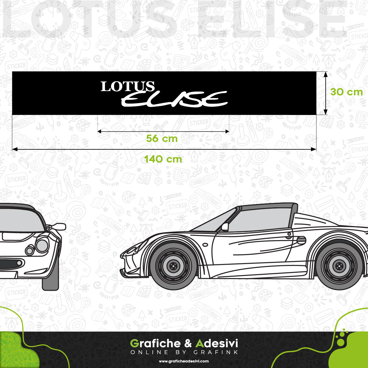 Fascia Adesiva Striscia Parasole - Lotus Elise