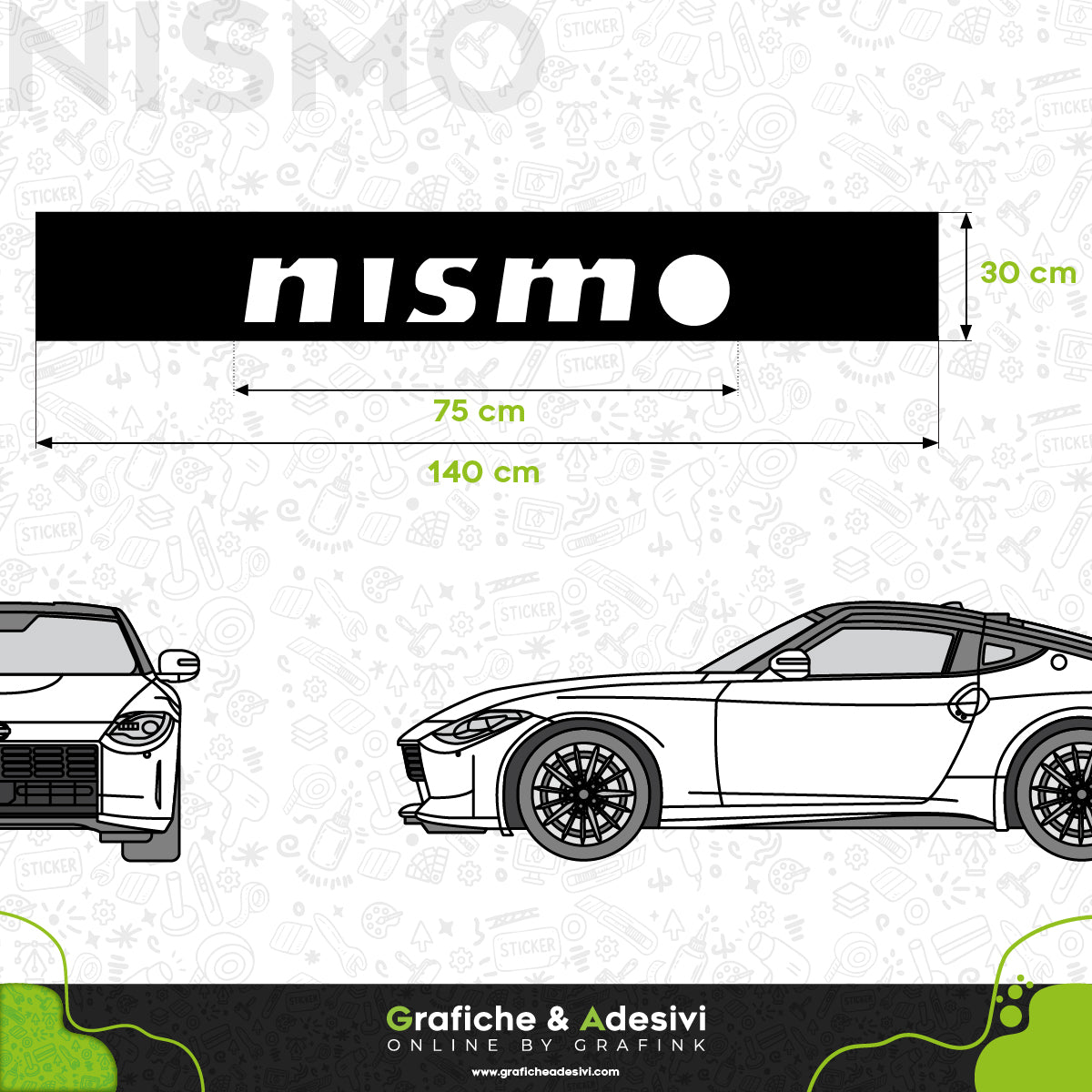 Fascia Adesiva Striscia Parasole - Nissan Nismo