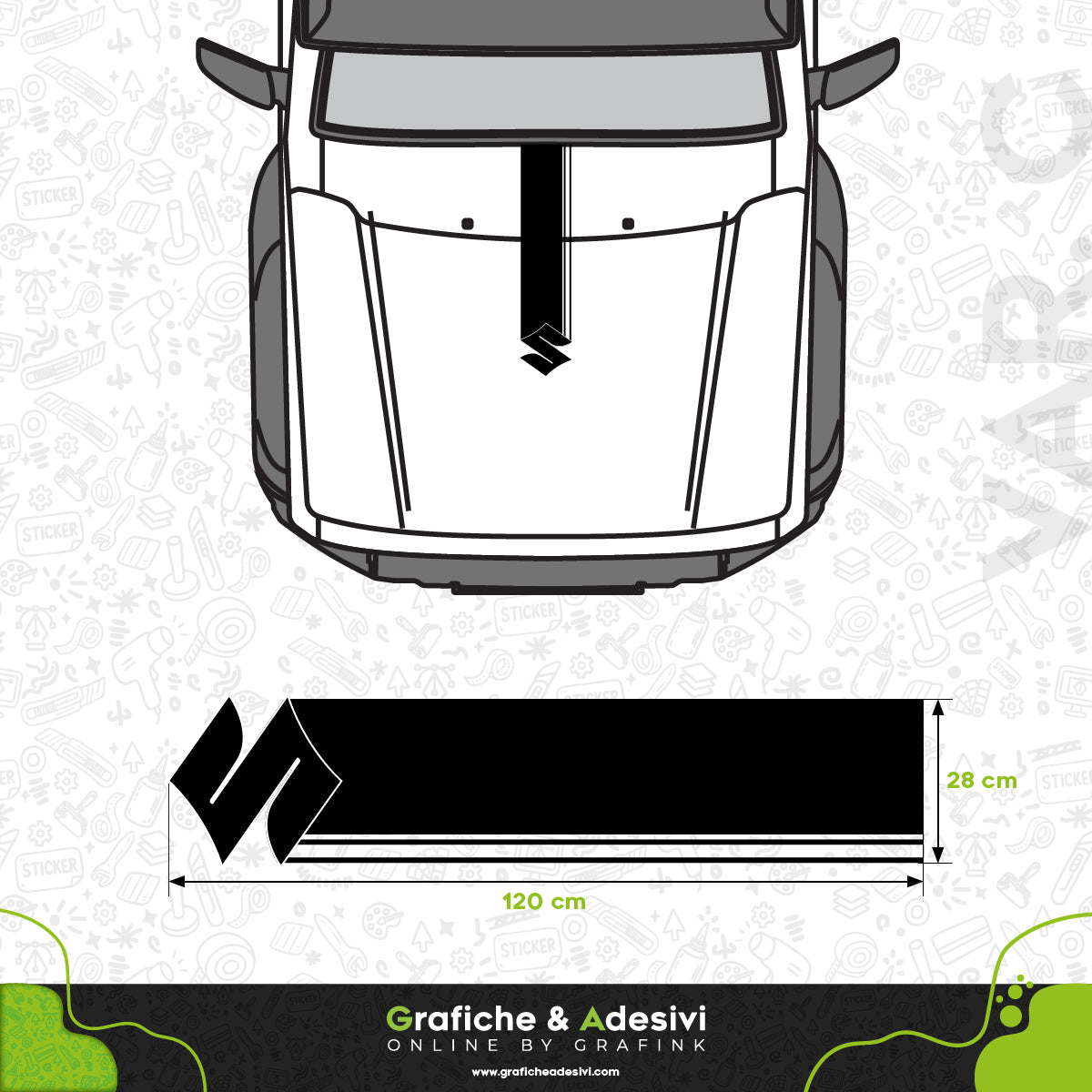 Suzuki - Fascia Striscia Cofano