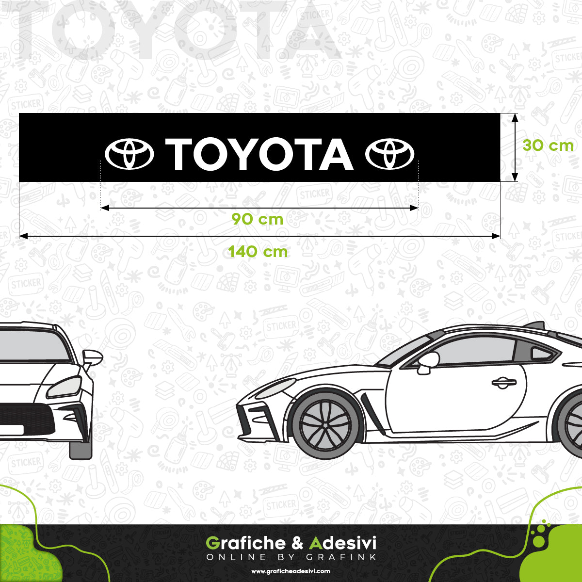 Fascia Adesiva Striscia Parasole - Toyota Classico