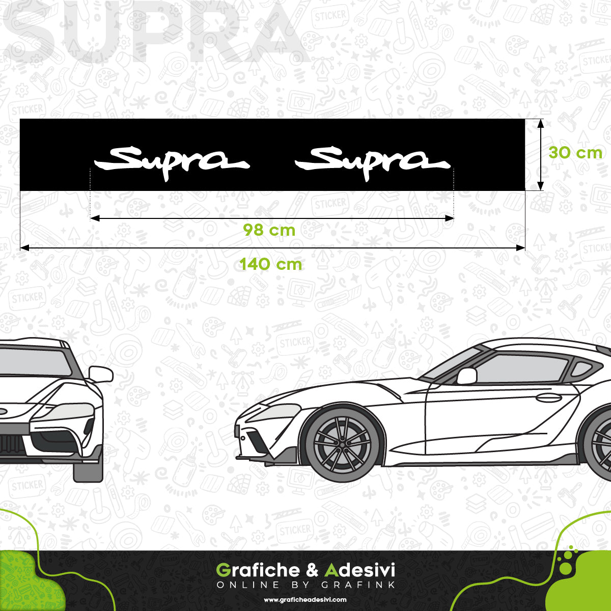 Fascia Adesiva Striscia Parasole - Toyota Supra
