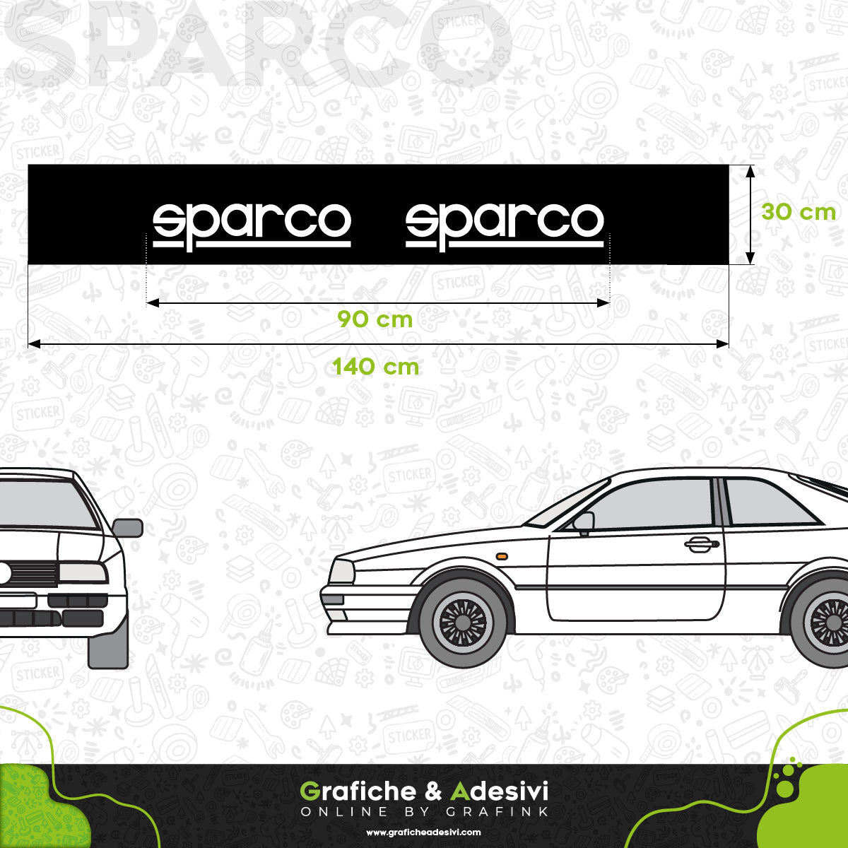 Fascia Adesiva Striscia Parasole - Sparco