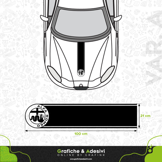 Alfa Romeo - Fascia Striscia Cofano