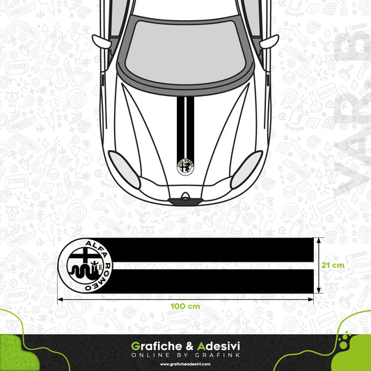 Alfa Romeo - Fascia Striscia Cofano