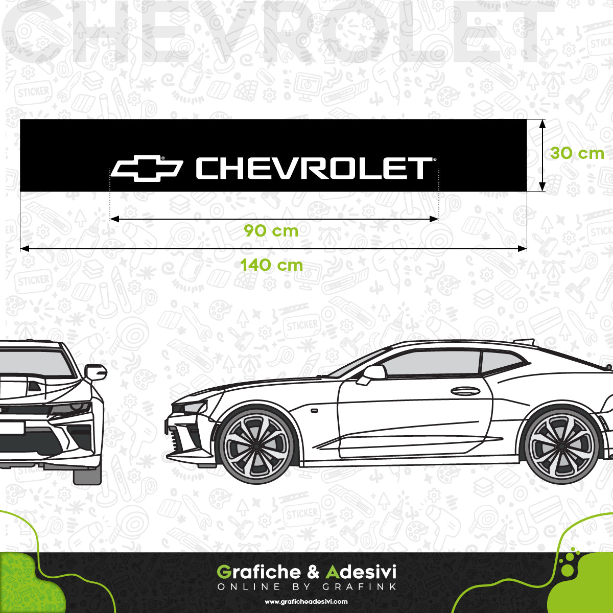 Fascia Adesiva Striscia Parasole - Chevrolet