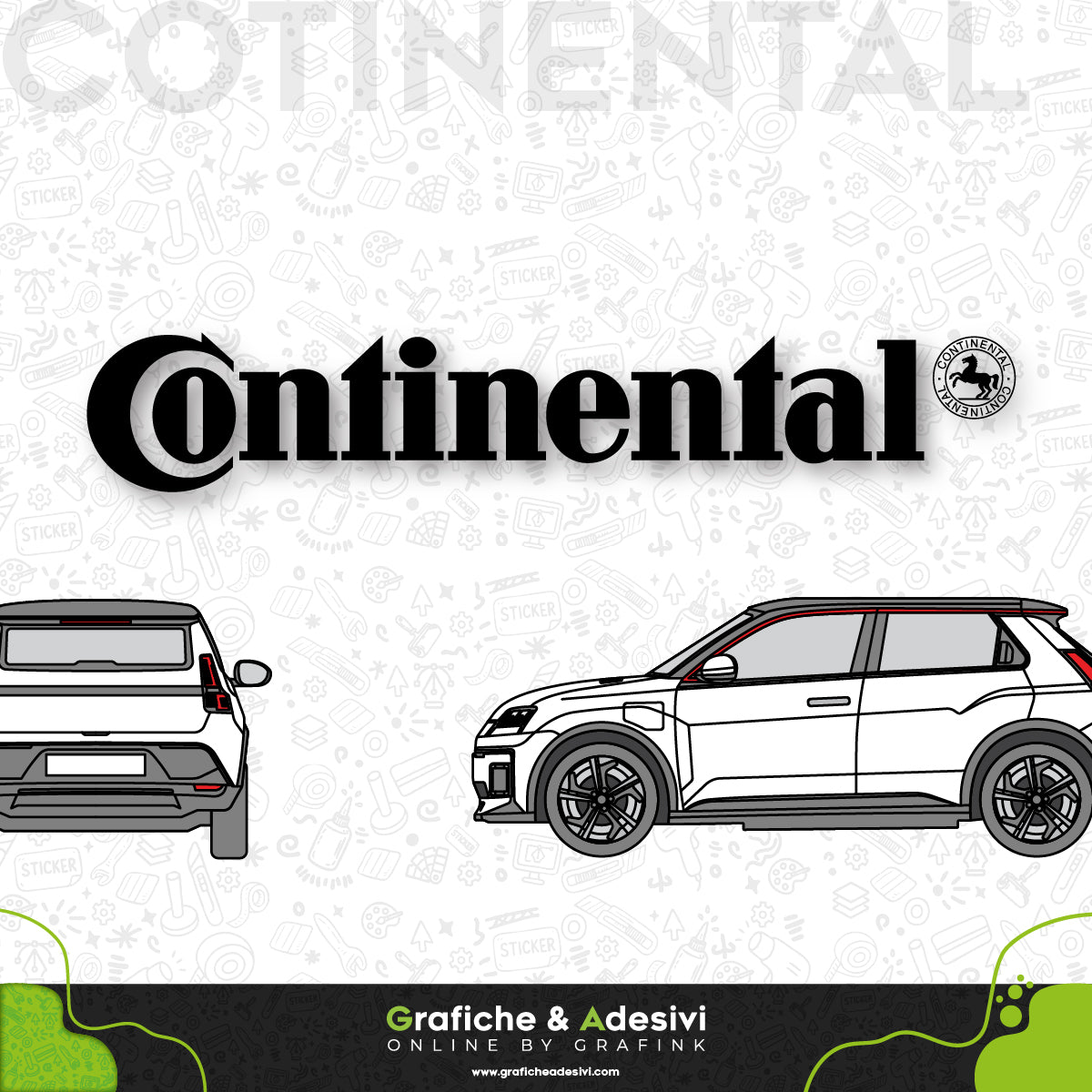 Adesivo Portiera Cofano o Baule - Continental