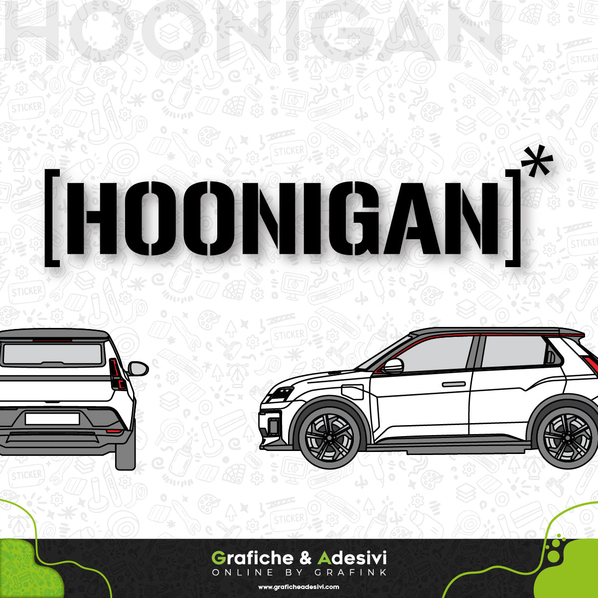 Adesivo Portiera Cofano o Baule - Hoonigan