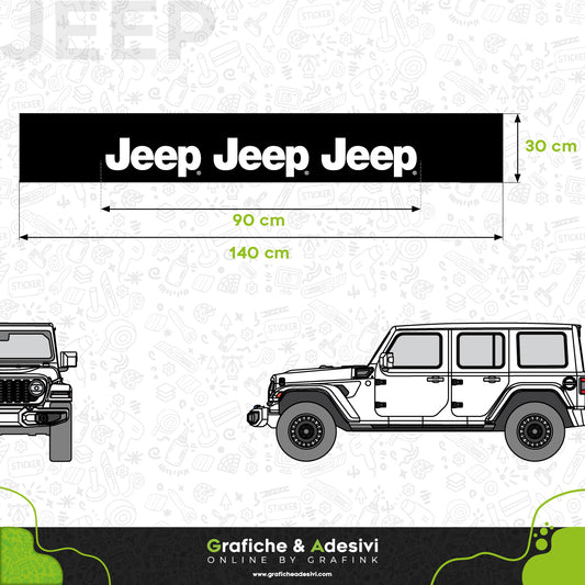 Fascia Adesiva Striscia Parasole - Jeep Classic