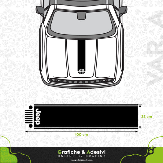 Jeep - Fascia Striscia Cofano