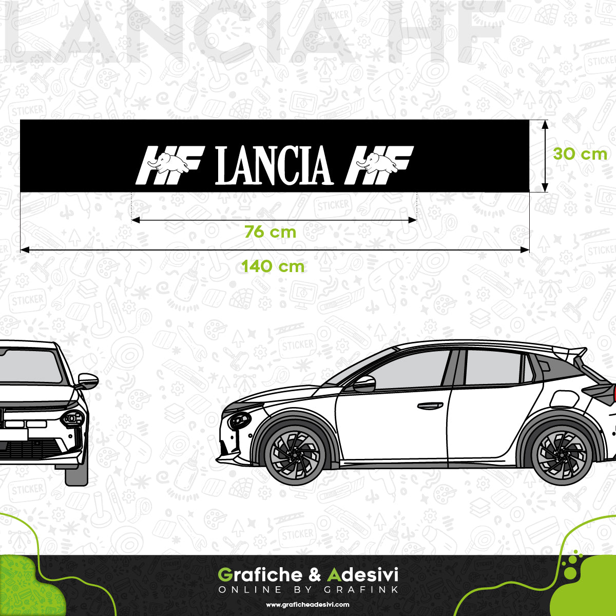 Fascia Adesiva Striscia Parasole - Lancia HF