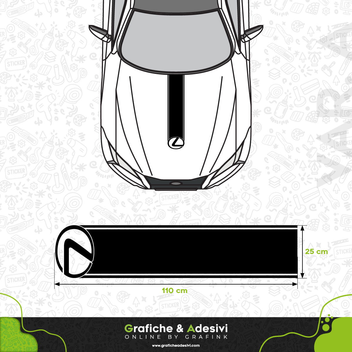 Lexus - Fascia Striscia Cofano