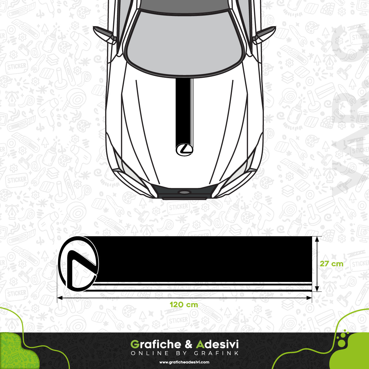 Lexus - Fascia Striscia Cofano