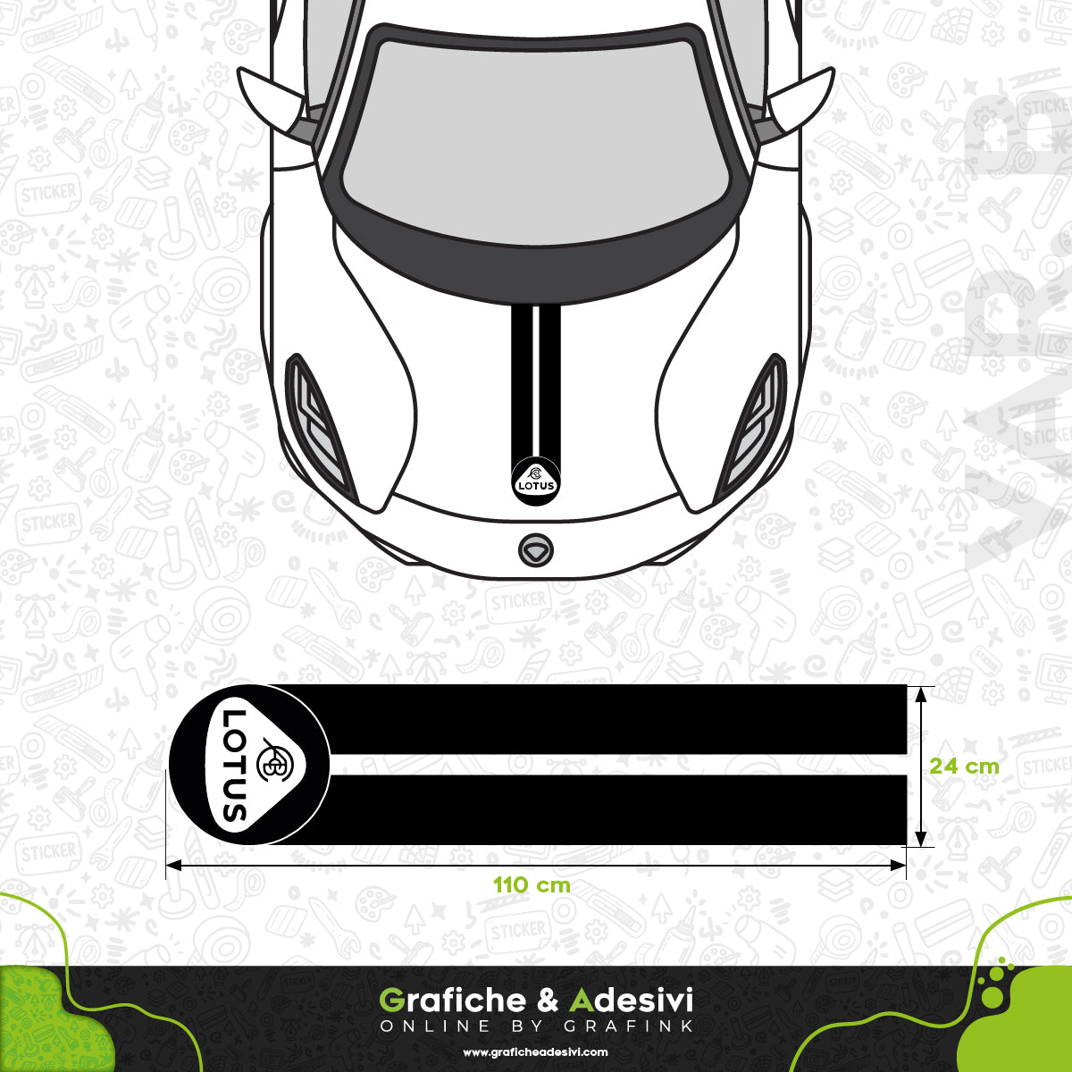 Lotus - Fascia Striscia Cofano