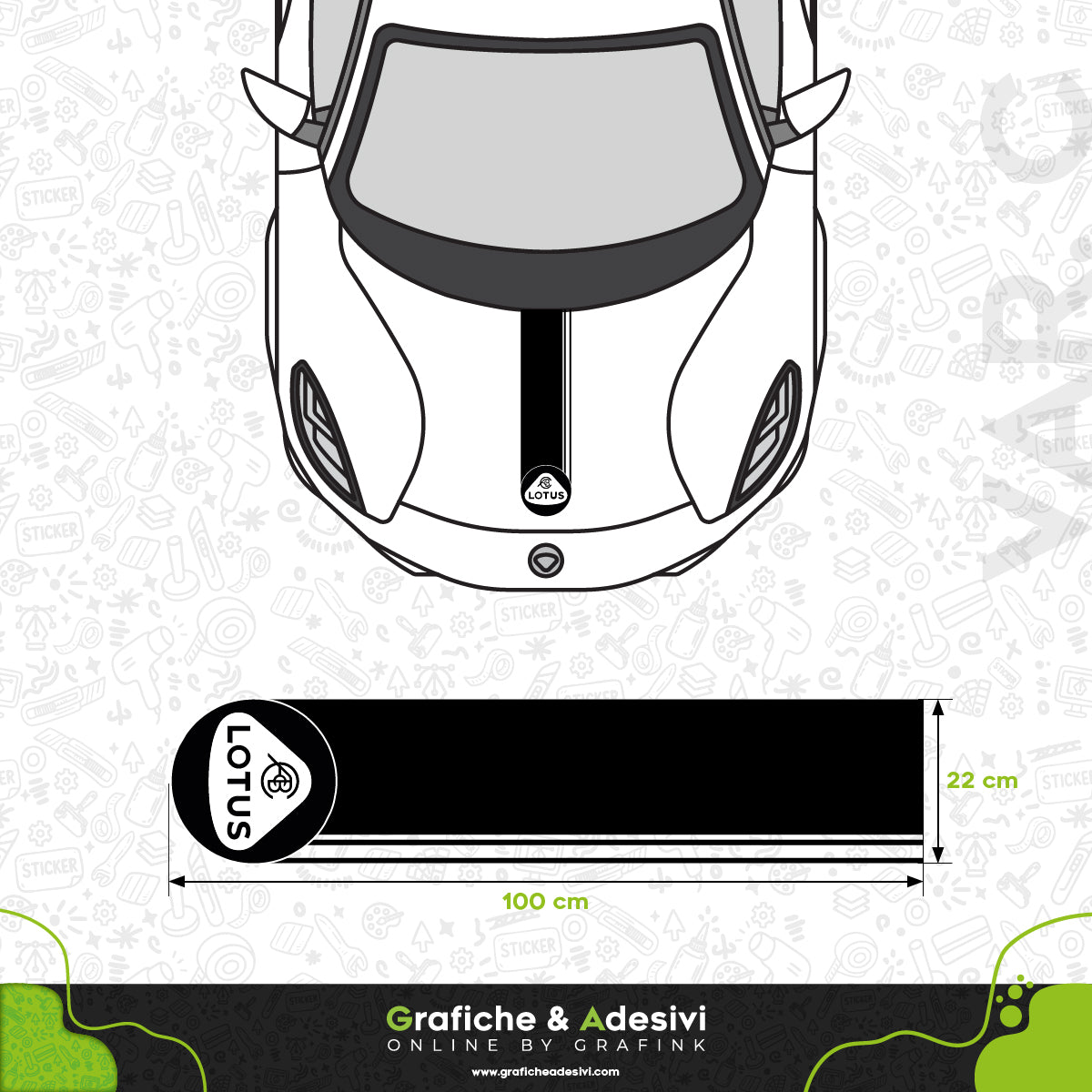 Lotus - Fascia Striscia Cofano