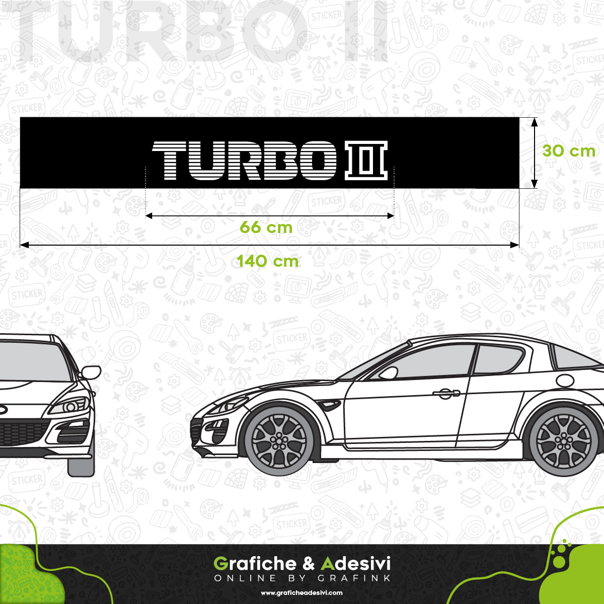 Fascia Adesiva Striscia Parasole - Mazda Turbo II