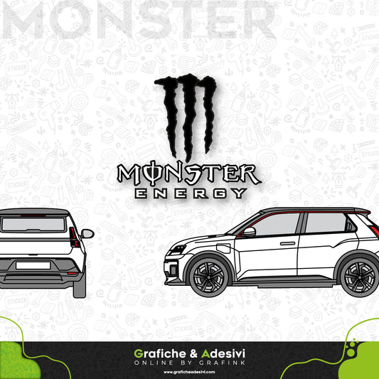 Adesivo Portiera Cofano o Baule - Monster Energy