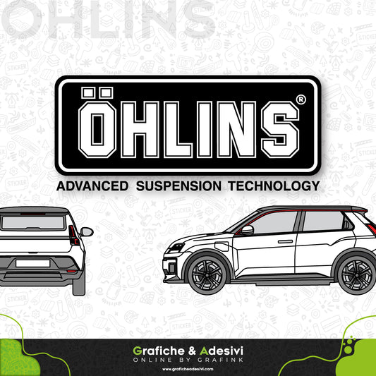Adesivo Portiera Cofano o Baule - Ohlins