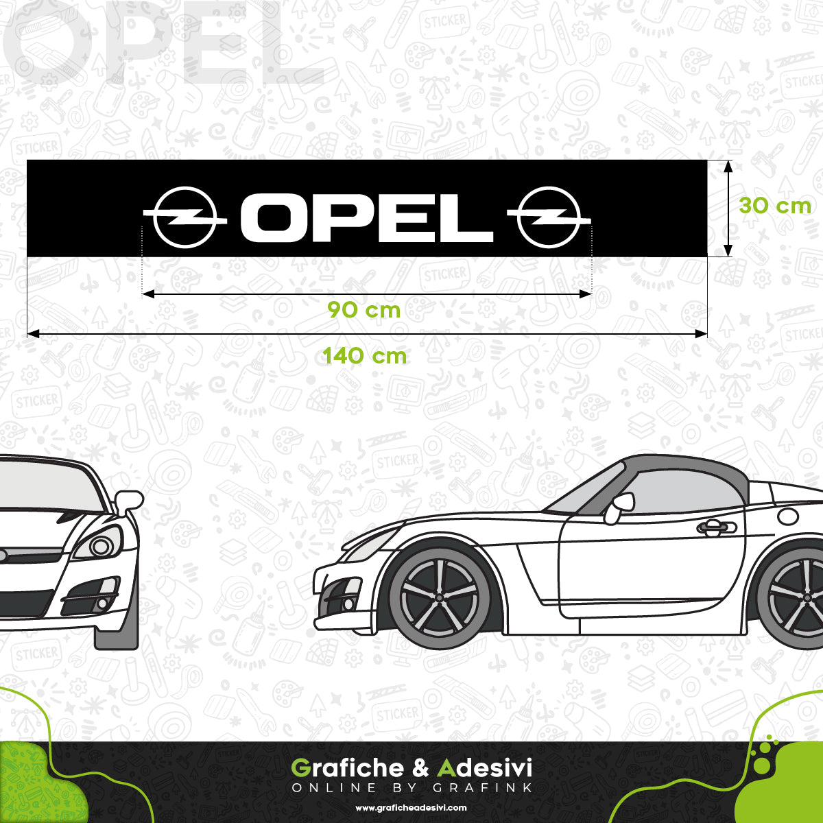 Fascia Adesiva Striscia Parasole - Opel