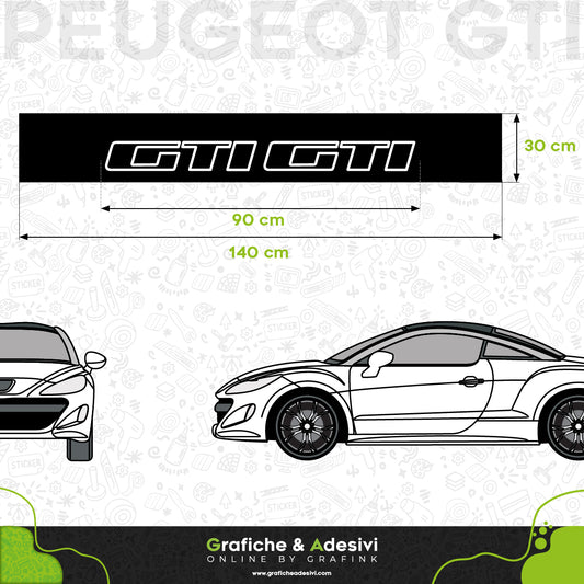 Fascia Adesiva Striscia Parasole - Peugeot GTI