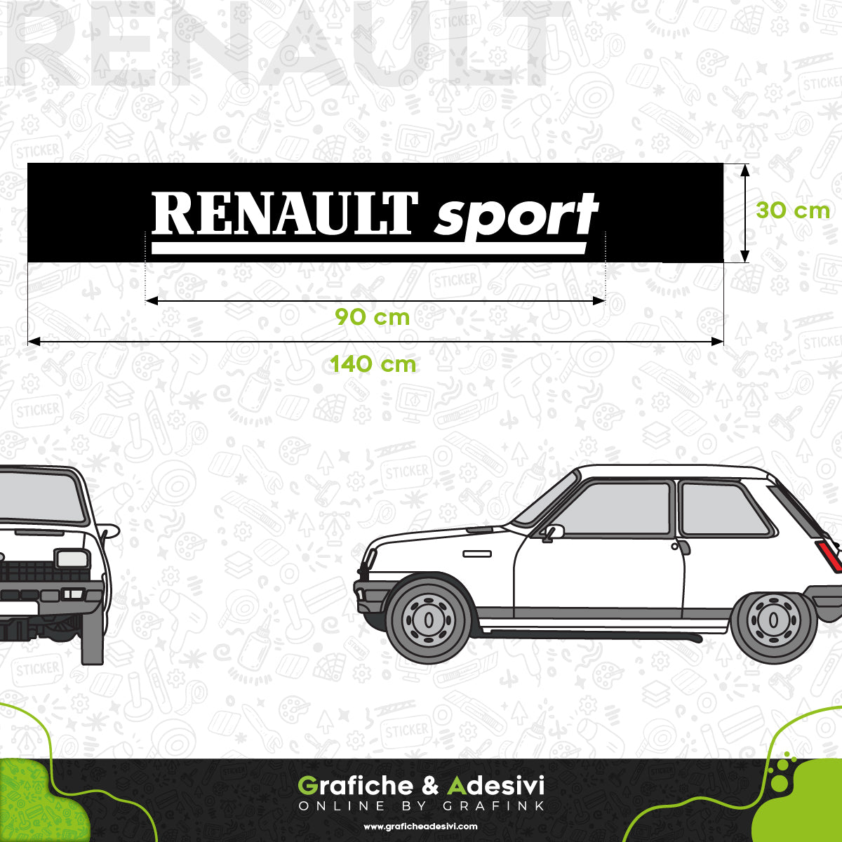 Fascia Adesiva Striscia Parasole - Renault Sport