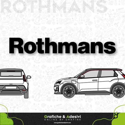 Adesivo Portiera Cofano o Baule - Rothmans