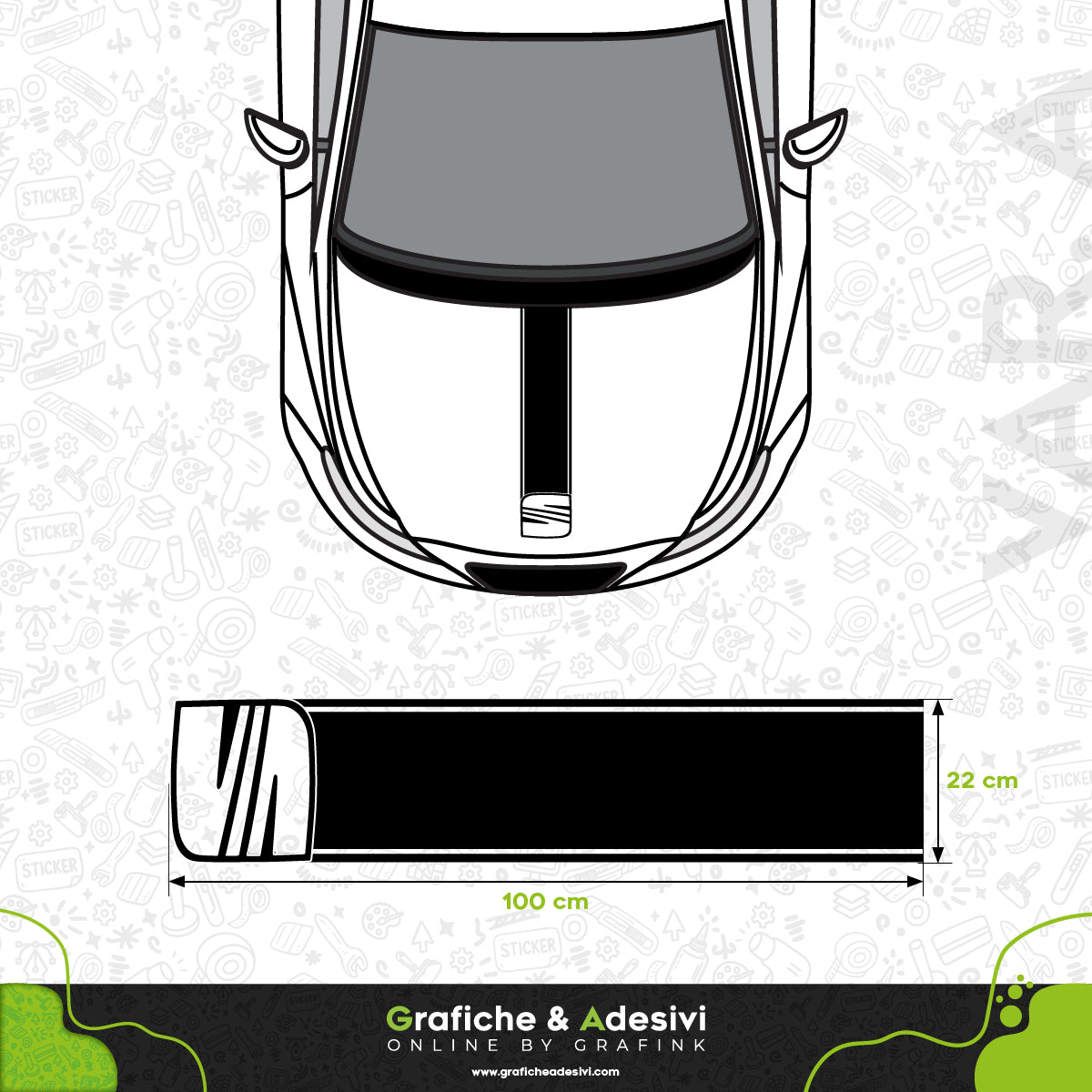 Seat - Fascia Striscia Cofano