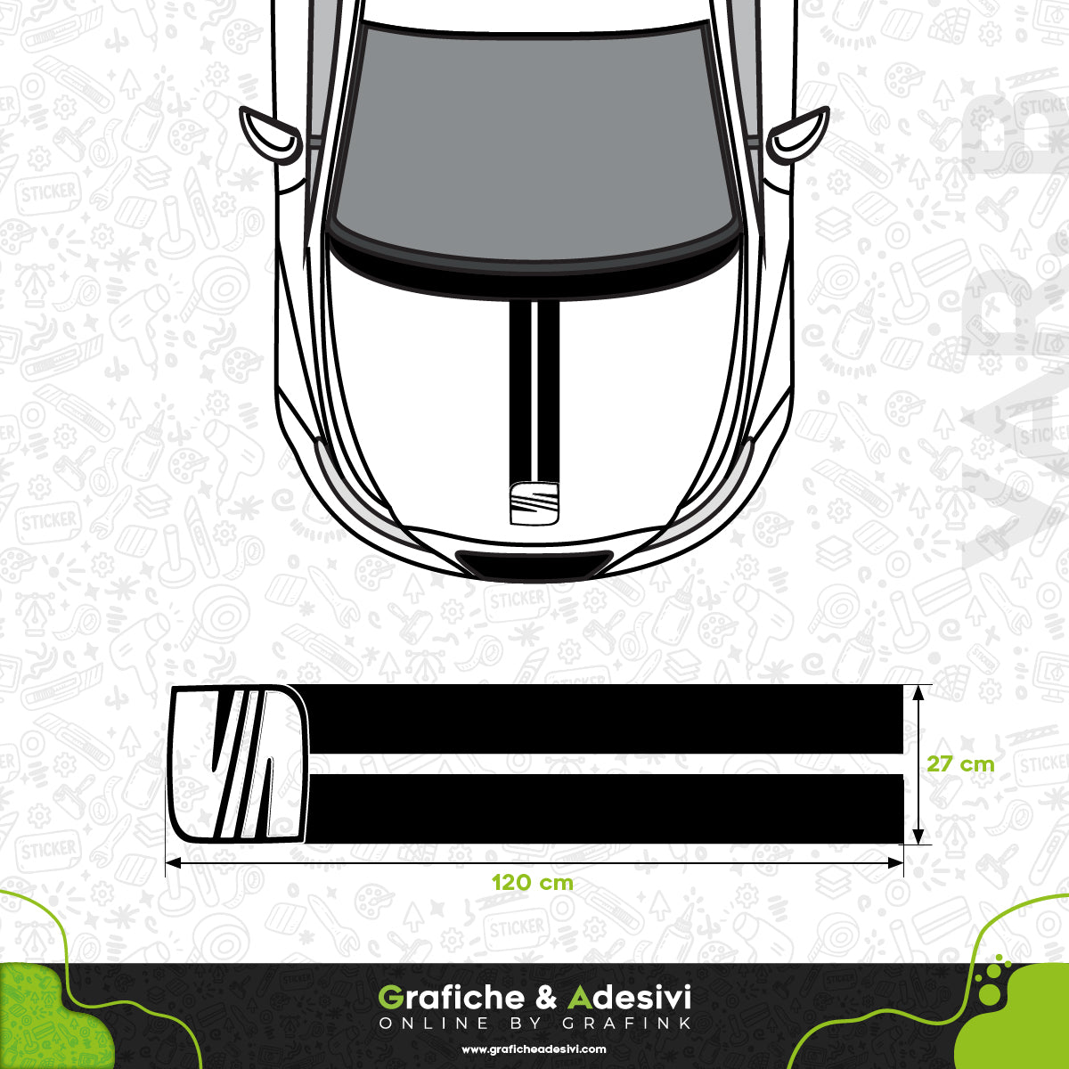 Seat - Fascia Striscia Cofano