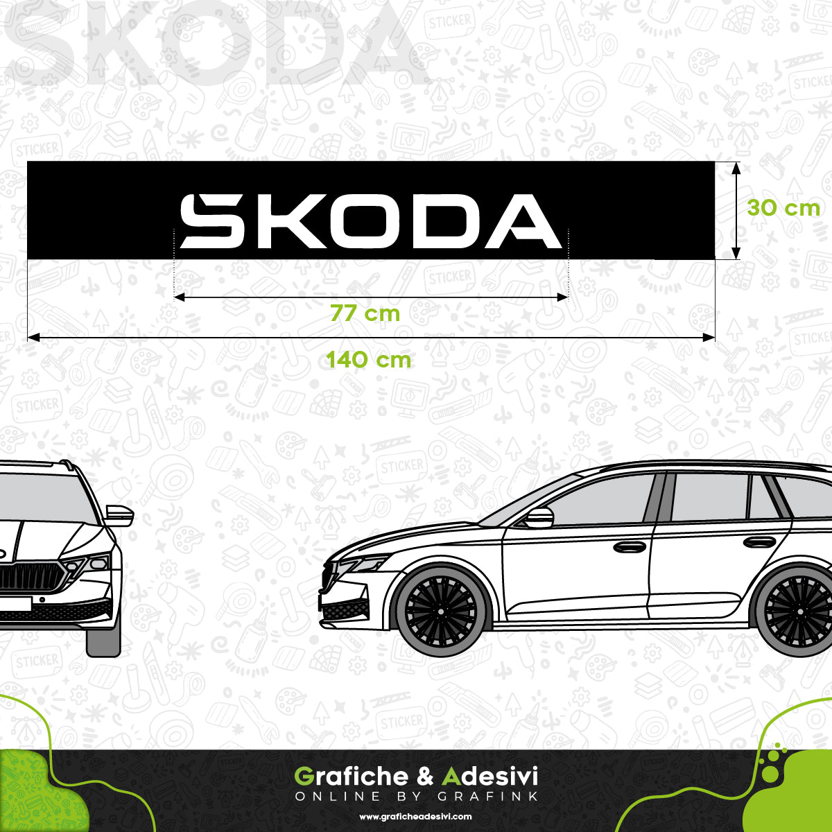 Fascia Adesiva Striscia Parasole - Skoda