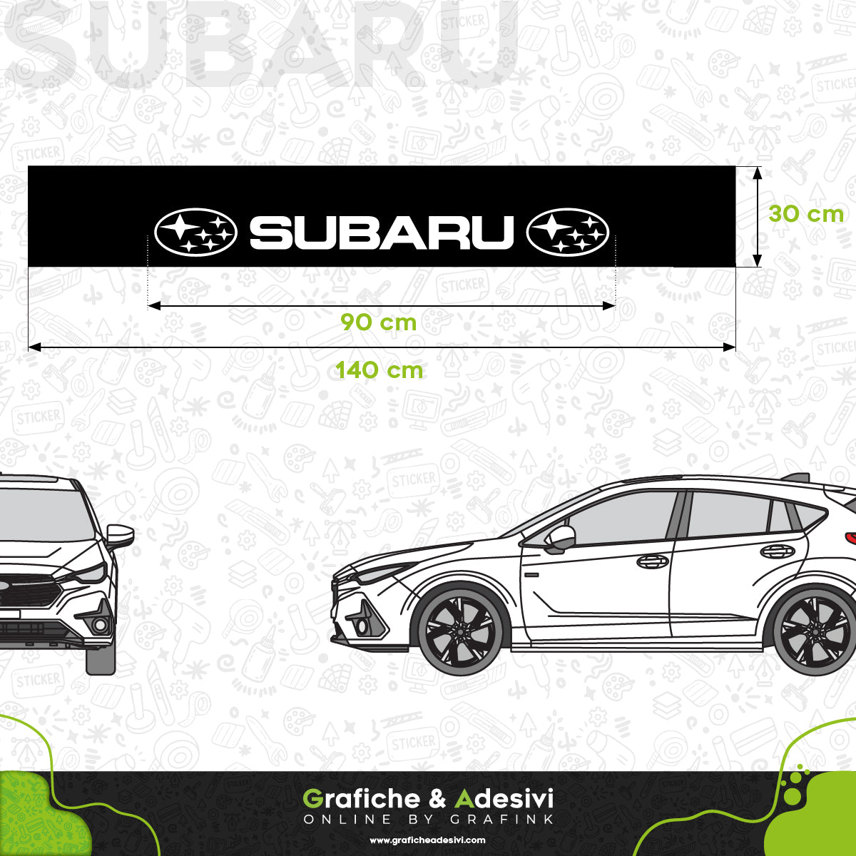 Fascia Adesiva Striscia Parasole - Subaru