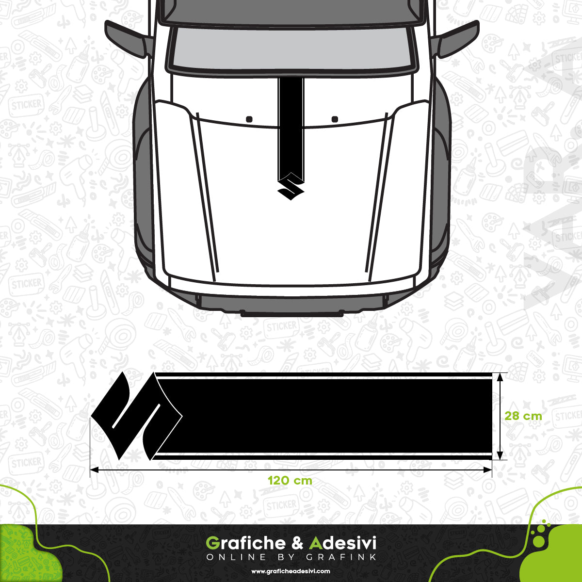 Suzuki - Fascia Striscia Cofano