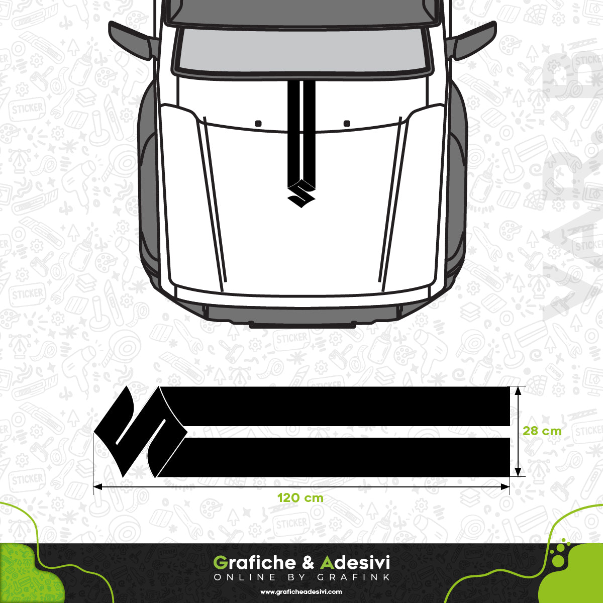 Suzuki - Fascia Striscia Cofano