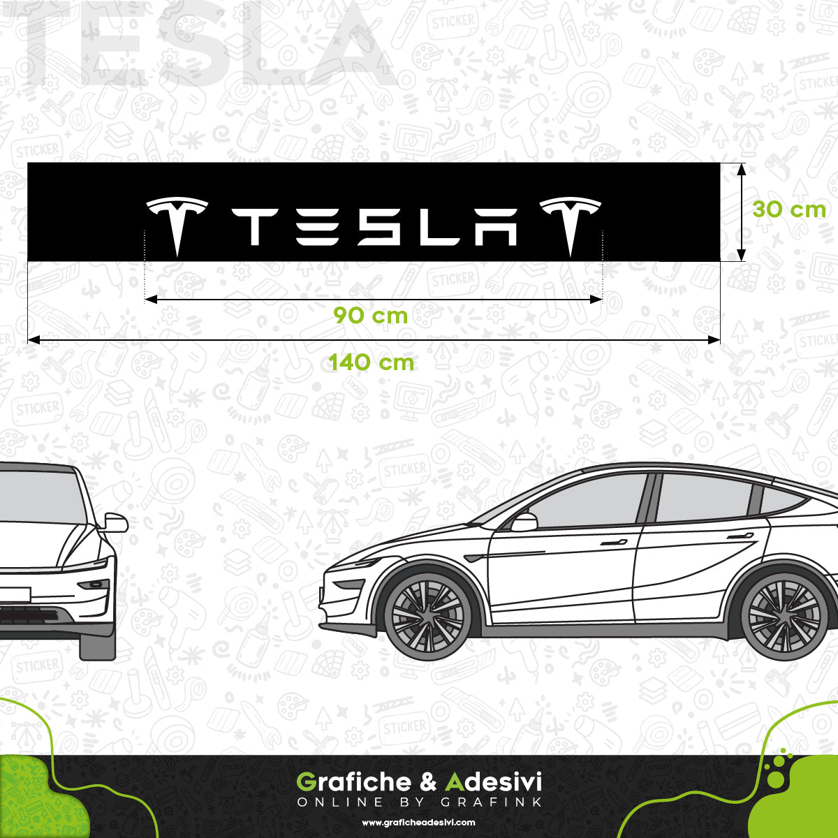 Fascia Adesiva Striscia Parasole - Tesla