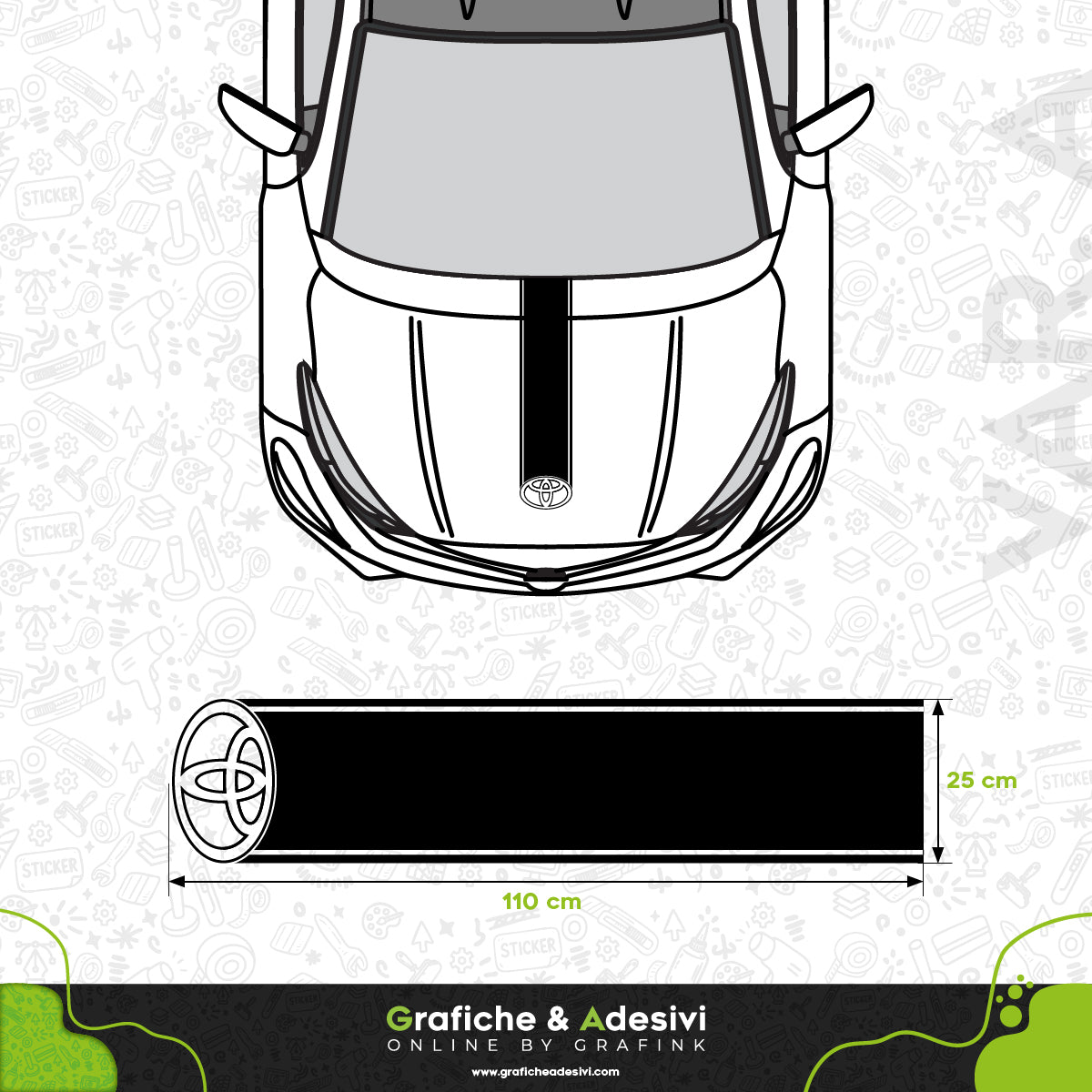 Toyota - Fascia Striscia Cofano