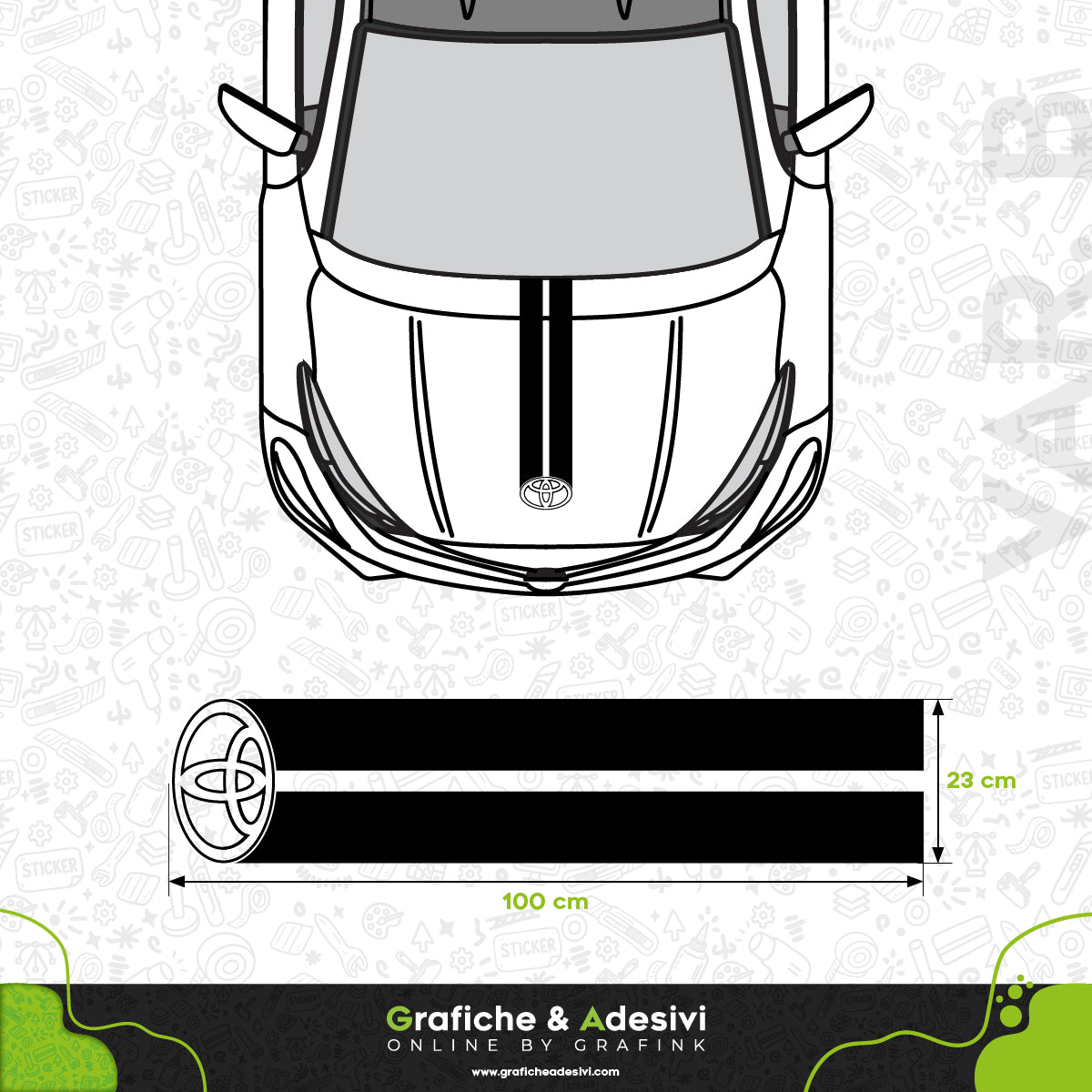 Toyota - Fascia Striscia Cofano