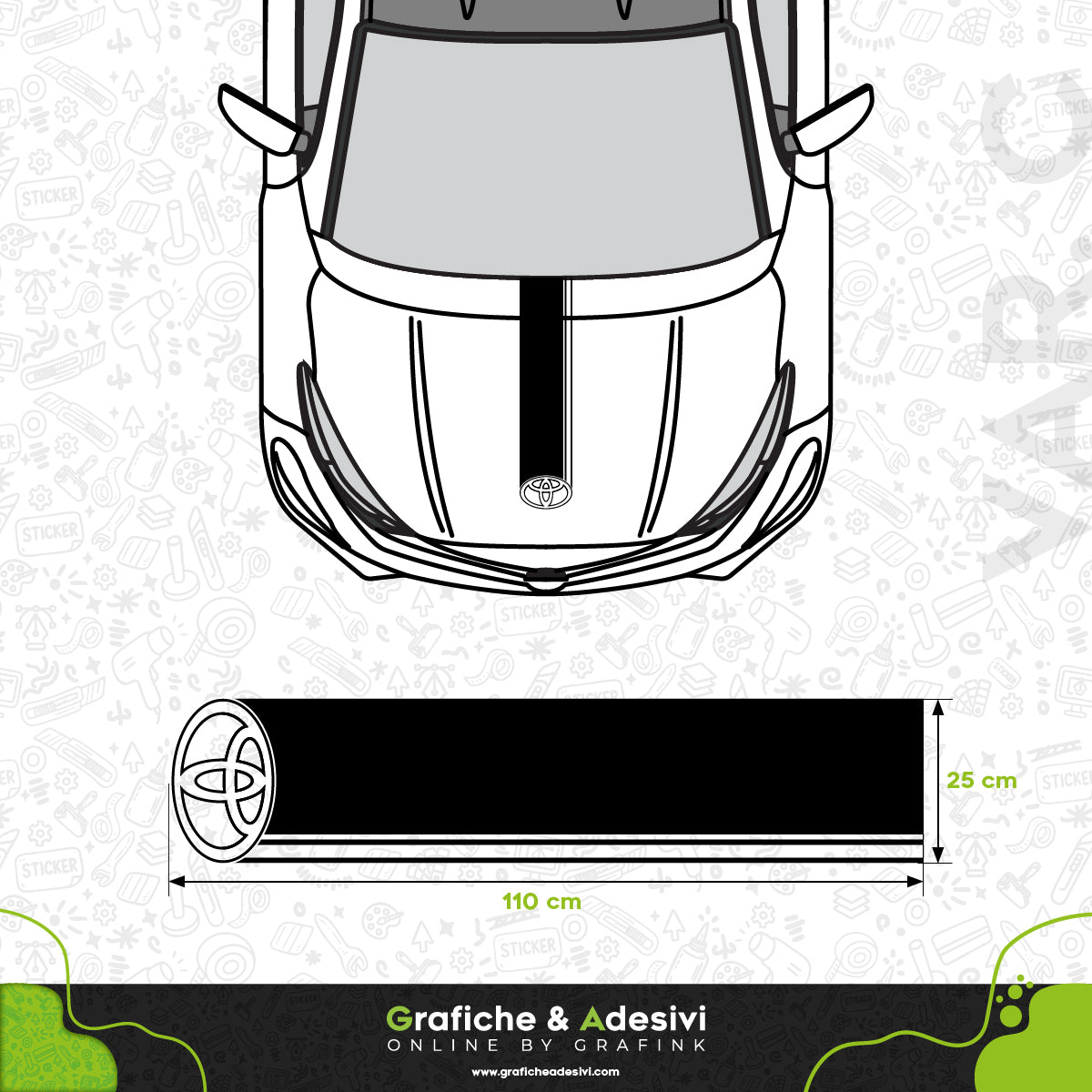 Toyota - Fascia Striscia Cofano