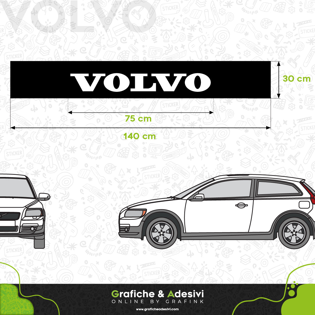 Fascia Adesiva Striscia Parasole - Volvo