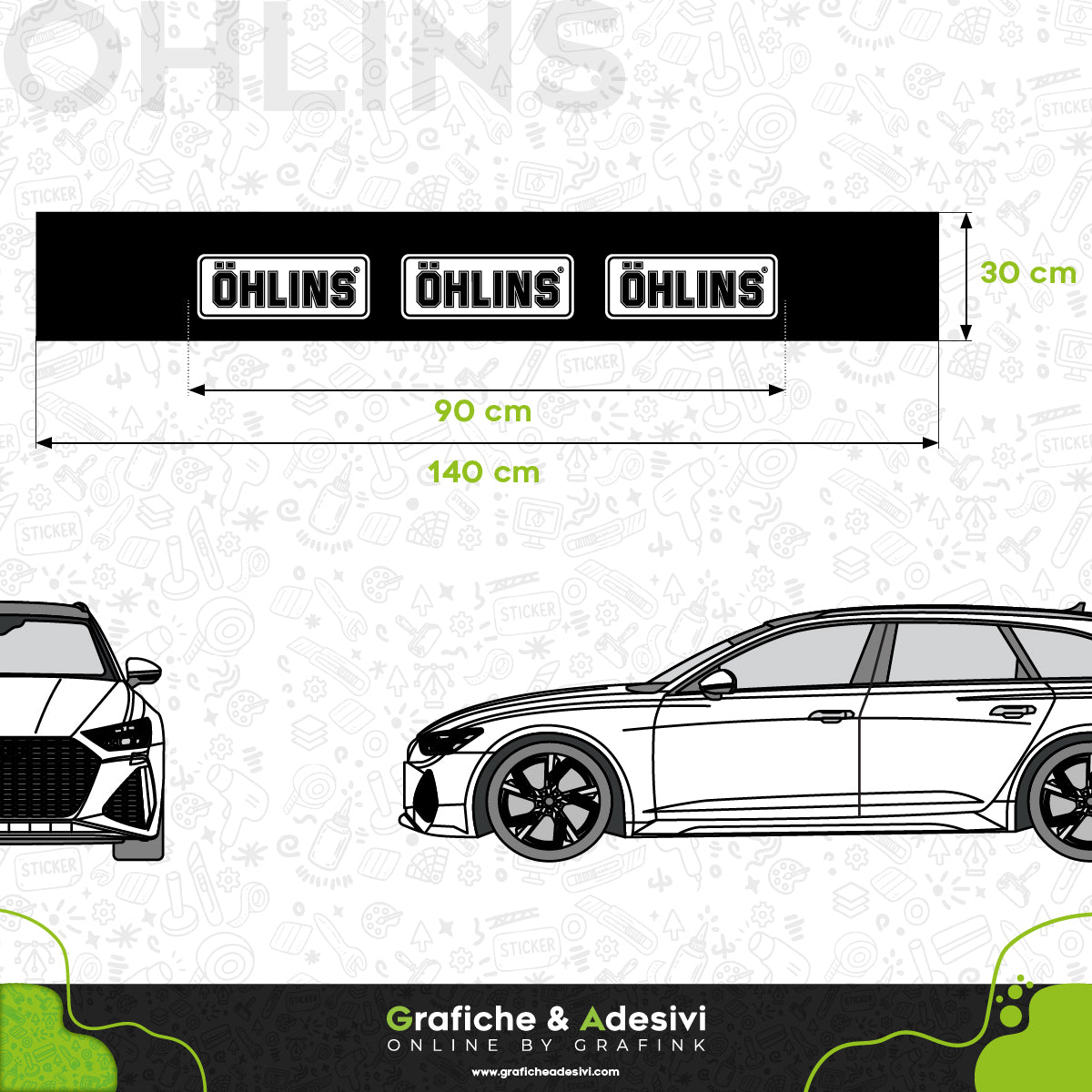 Fascia Adesiva Striscia Parasole - Ohlins